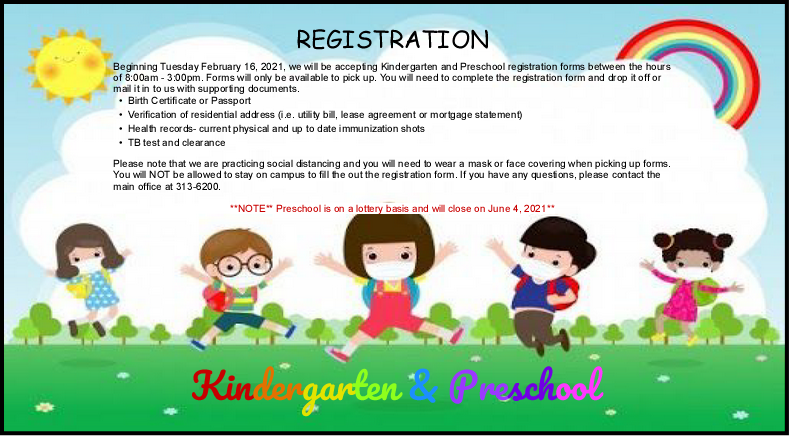 Picture for link to Goto the Kindergarten Registration Page